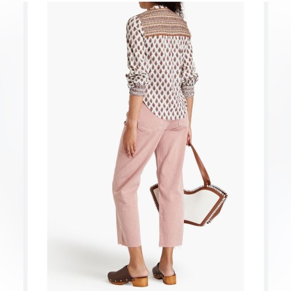 Veronica Beard Alivia Floral Print Cotton Poplin Blouse - Picture 3 of 11